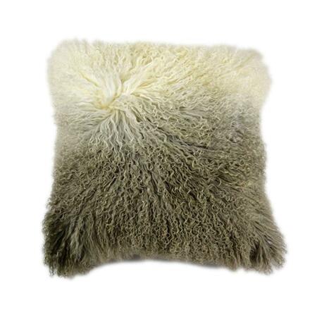 MOES HOME COLLECTION Lamb Fur Pillow, Light Grey - Spectrum - 1.5 x 22 x 22 in. XU-1006-45